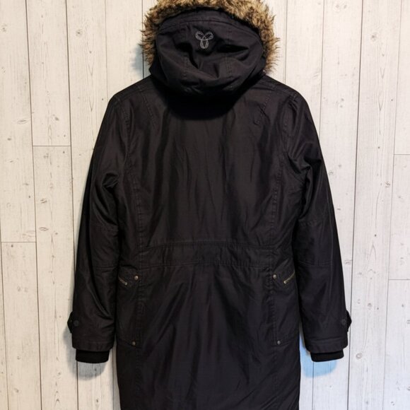 ARITZIA TNA Verbier Parka Women (S) Small Black Faux Fur Hood Winter Jacket Coat - Picture 5 of 10